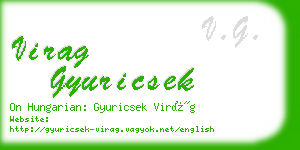 virag gyuricsek business card